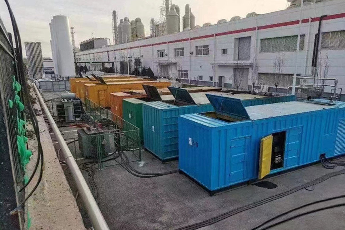 大关发电机租赁施工现场